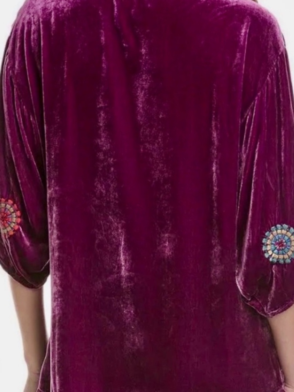 Johnny Was Boatneck Nikkola Velvet Blouse - Picture 4 of 16